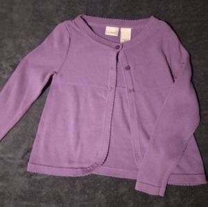 Girls 5/6 LL Bean purple cardigan